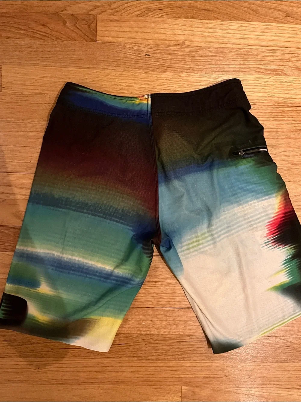 Oakley Men's Green and Blue Gradient Swim Board Shorts